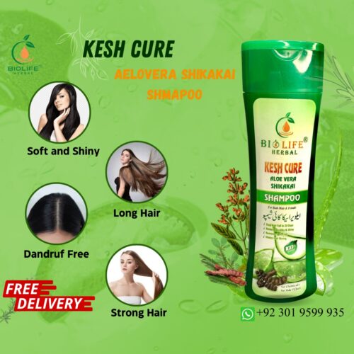 Keshcure AloeVera Shekakai Herbal Shampoo 250ML, Experience Nourished and Strong Hair.